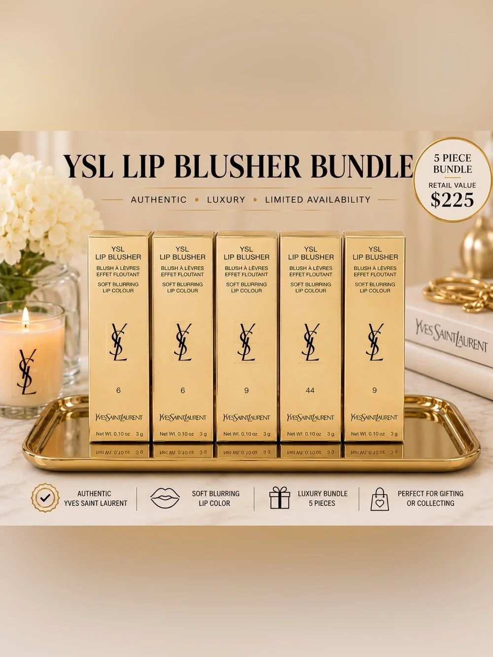 YSL Lip Blusher Bundle Brand New in Box
